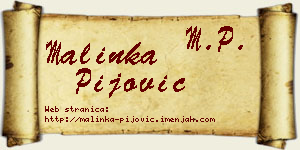 Malinka Pijović vizit kartica